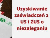 Złożenie zaświadczenia do US i ZUS (KSIĘGOWOŚĆ)