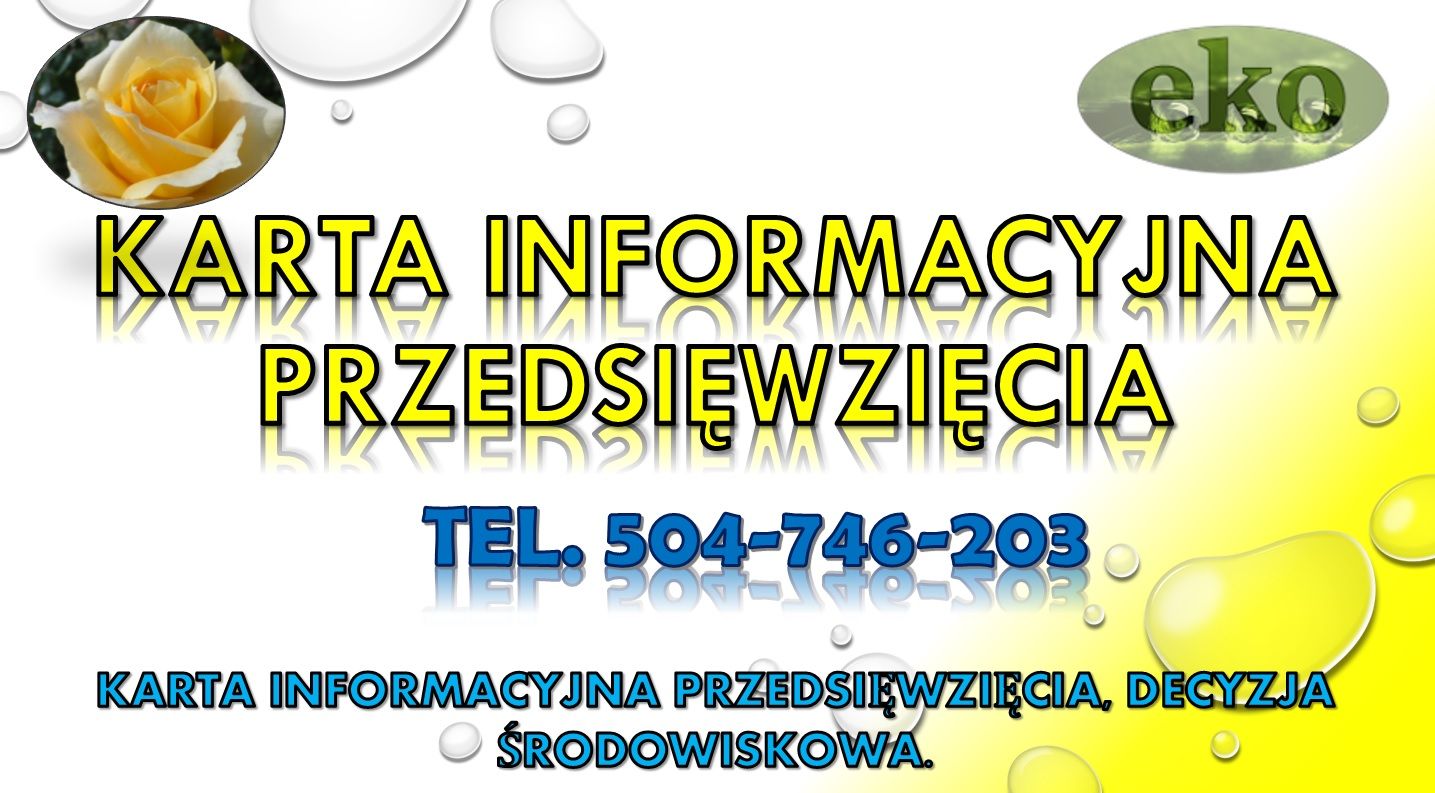 Cena karty informacyjnej przedsięwzięcia, tel. 504-746-203 Gdynia - Zdjęcie 1