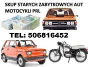 SKUP STARYCH ZABYTKOWYCH MOTOCYKLI MOTOROWERÓW MOTORÓW SAMOCHODÓW PRL