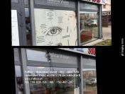 Folkos usuwanie folii z witryn, okien, szklanych drzwi - demontaż folii Warszawa