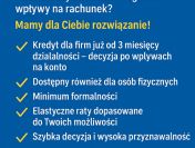 KREDYT DLA FIRM I OSÓB FIZYCZNYCH PO WPŁYWACH NA KONTO do 100 000 PLN