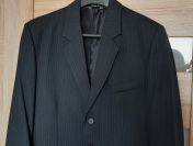 Marynarka granat-czarny, wełna, na 182 cm - stan idealny, jak nowa