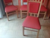 zestaw czterech Krzeseł z pełnego drewna DANIEL1 firmy Brzost