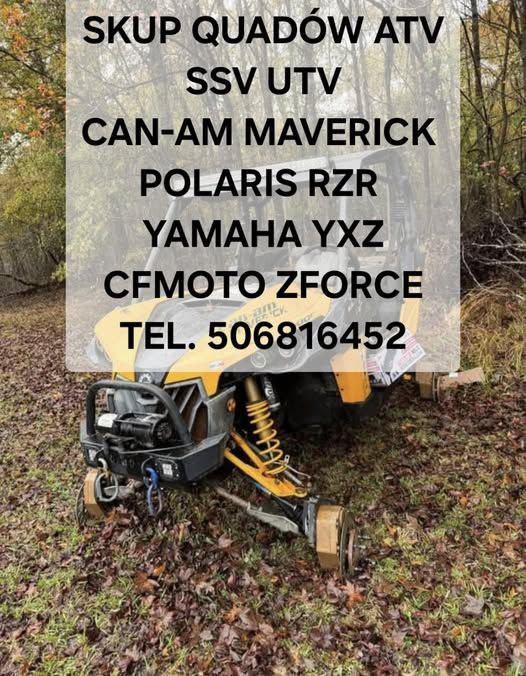 SKUP QUADÓW QUAD QUADY ATV BUGGY SSV 4X4 -CAŁA POLSKA- GOTÓWKA! Warszawa - Zdjęcie 1