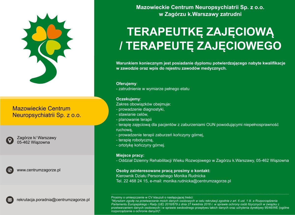 Terapeutkę zajęciową / Terapeutę zajęciowego Wiązowna - Zdjęcie 1