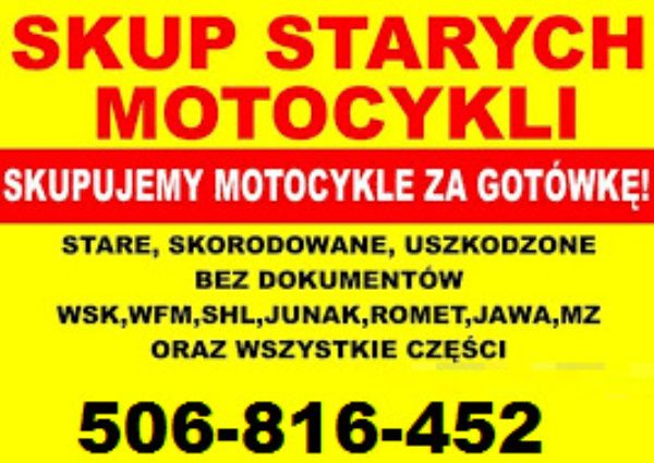 Kupię stare, zabytkowe motocykle: OSA, WSK, WFM, JAWA, MOTORYNKA! Całą kolekcję! Warszawa - Zdjęcie 1