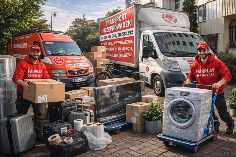Przeprowadzki Warszawa 24h – Transport, Bagażówka, Tragarze 24h FAIR PLAY warszawa - Zdjęcie 1