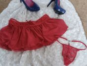 Stringi plus spódniczka damska używane fetysz