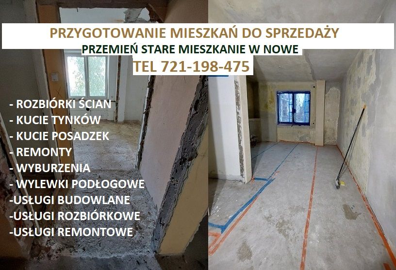 PRZYGOTOWANIE MIESZKAŃ DO SPRZEDAŻY - Usługi rozbiórkowe i remontowe  - Zdjęcie 1