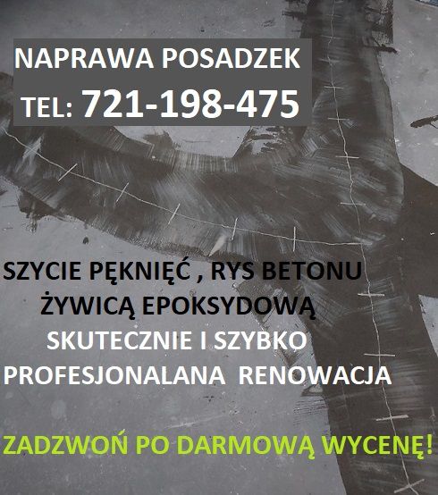 NAPRAWA PĘKNIĘĆ POSADZEK / WYLEWEK KRUSZĄCYCH SIĘ SZLIFOWANIE SZYCIE  - Zdjęcie 1