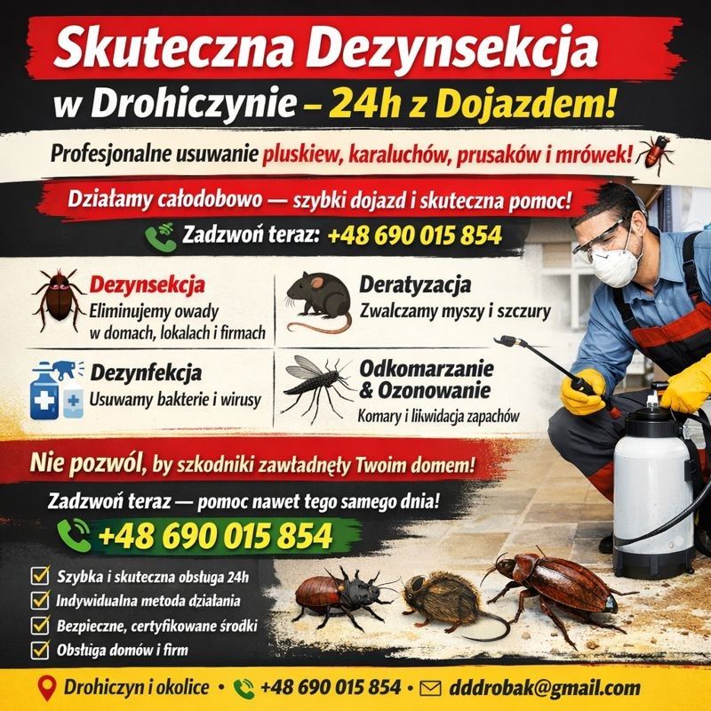 Usuwanie pluskiew – Drohiczyn i okolice Drohiczyn - Zdjęcie 1