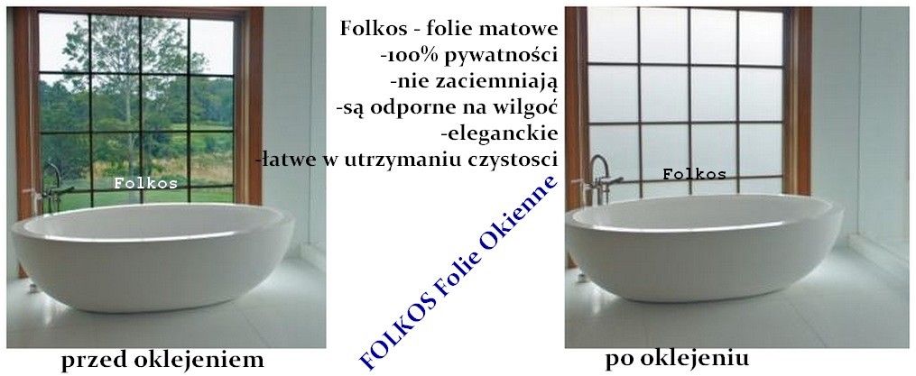 Folie na okna łazienkowe Warszawa - folie 100% prywatności -Oklejanie Warszawa - Zdjęcie 1