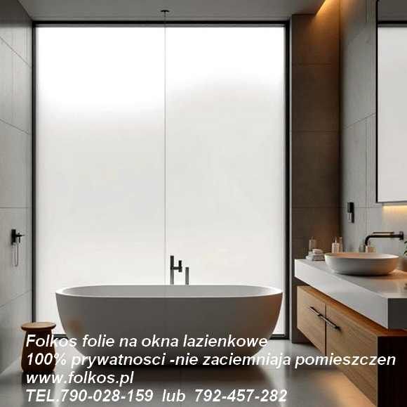 Folie zapewniające prywatność - folie na okna łazienkowe -folia 100% prywatności Warszawa - Zdjęcie 1