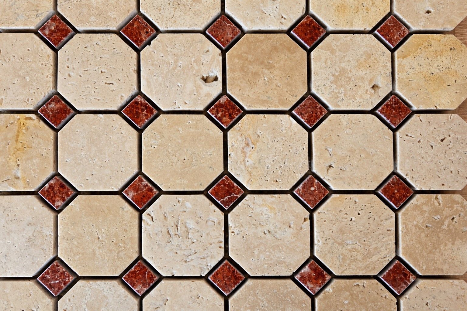 Mozaika Marmurowa TRAWERTYN BEIGE/ALICANTE 30,5x30,5x1 poler WARSZAWA - Zdjęcie 1