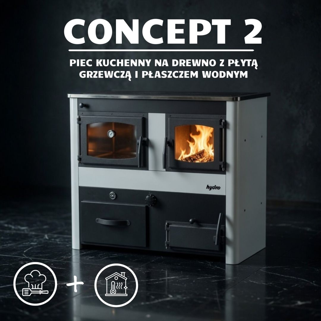 Piec kuchenny Concept 2 - 25 kW - ogrzewanie, gotowanie i pieczenie Radom - Zdjęcie 1