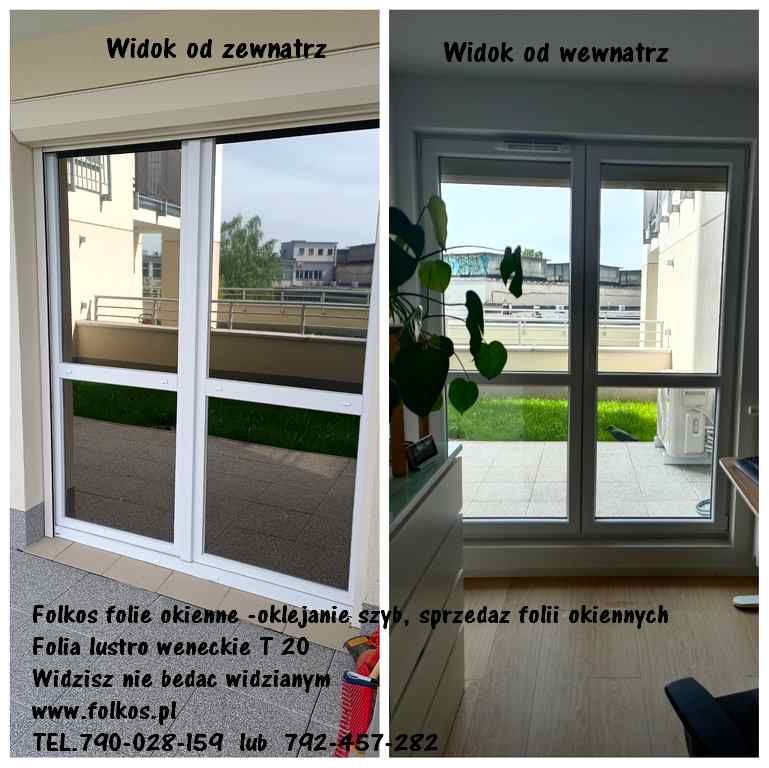 Lustro weneckie na okna w mieszkaniu- Oklejamy okna folią wenecką Warszawa - Zdjęcie 1