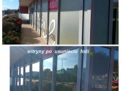Usługa zrywania folii z witryn, usuwanie naklejek, kleju