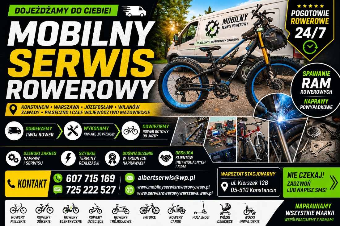 MOBILNY SERWIS ROWEROWY – KONSTANCIN, WARSZAWA, JÓZEFOSŁAW, WILANÓW, ZAWADY Konstancin-Jeziorna - Zdjęcie 1