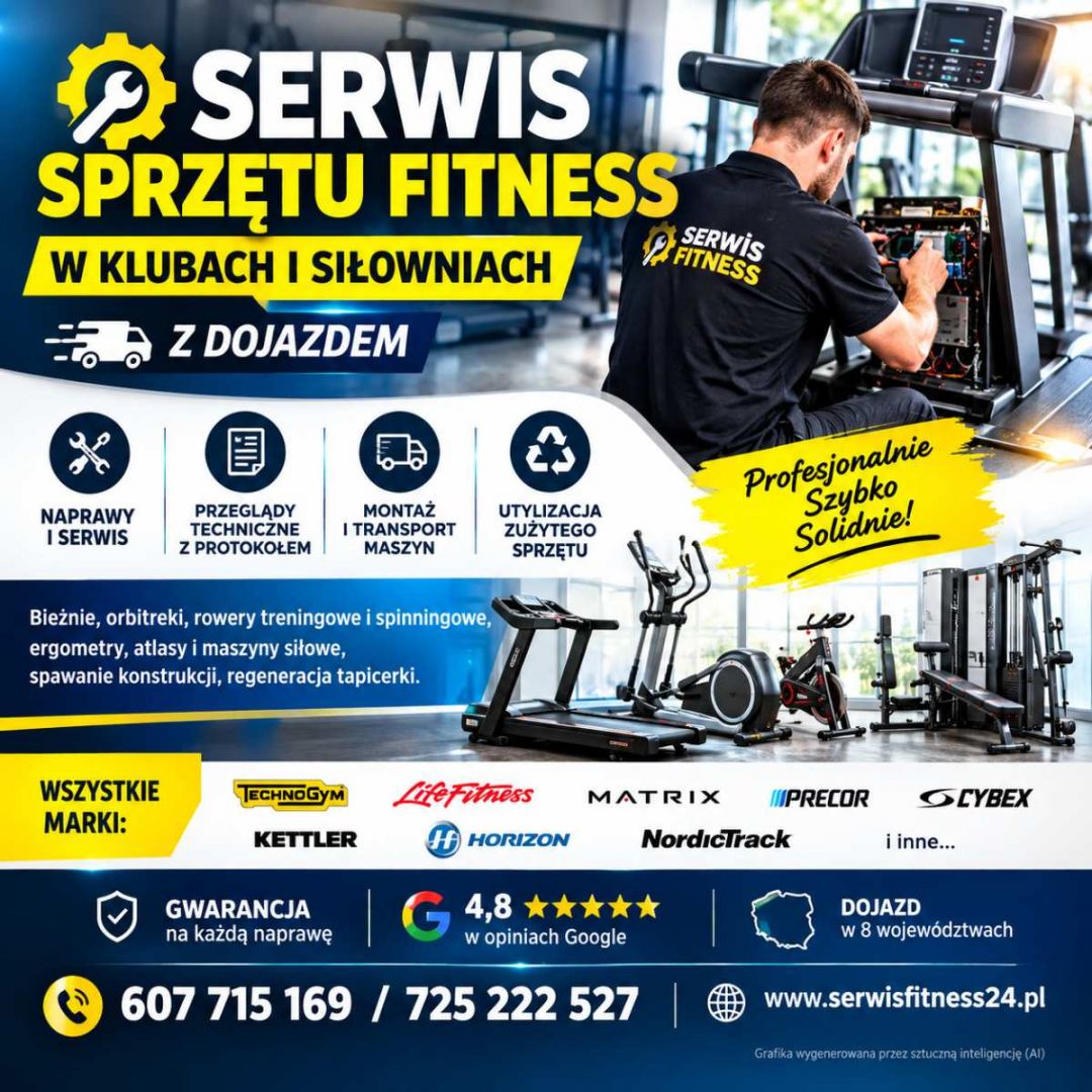 Przegląd roczny sprzętu fitness z protokołem - kluby i siłownie Konstancin-Jeziorna - Zdjęcie 1