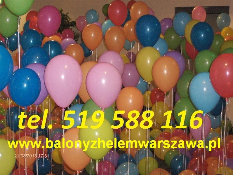 Hel do balonów warszawa balony z helem brama łuk led pudło ślub dojazd hel do balonów - Zdjęcie 1