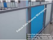 Folia niebieska na Balkon Warszawa- Oklejanie szyb balkonowych - Folia Biała